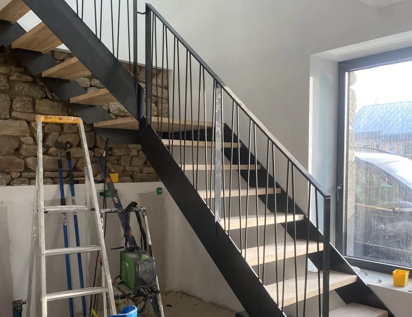 Escalier limon collatéraux