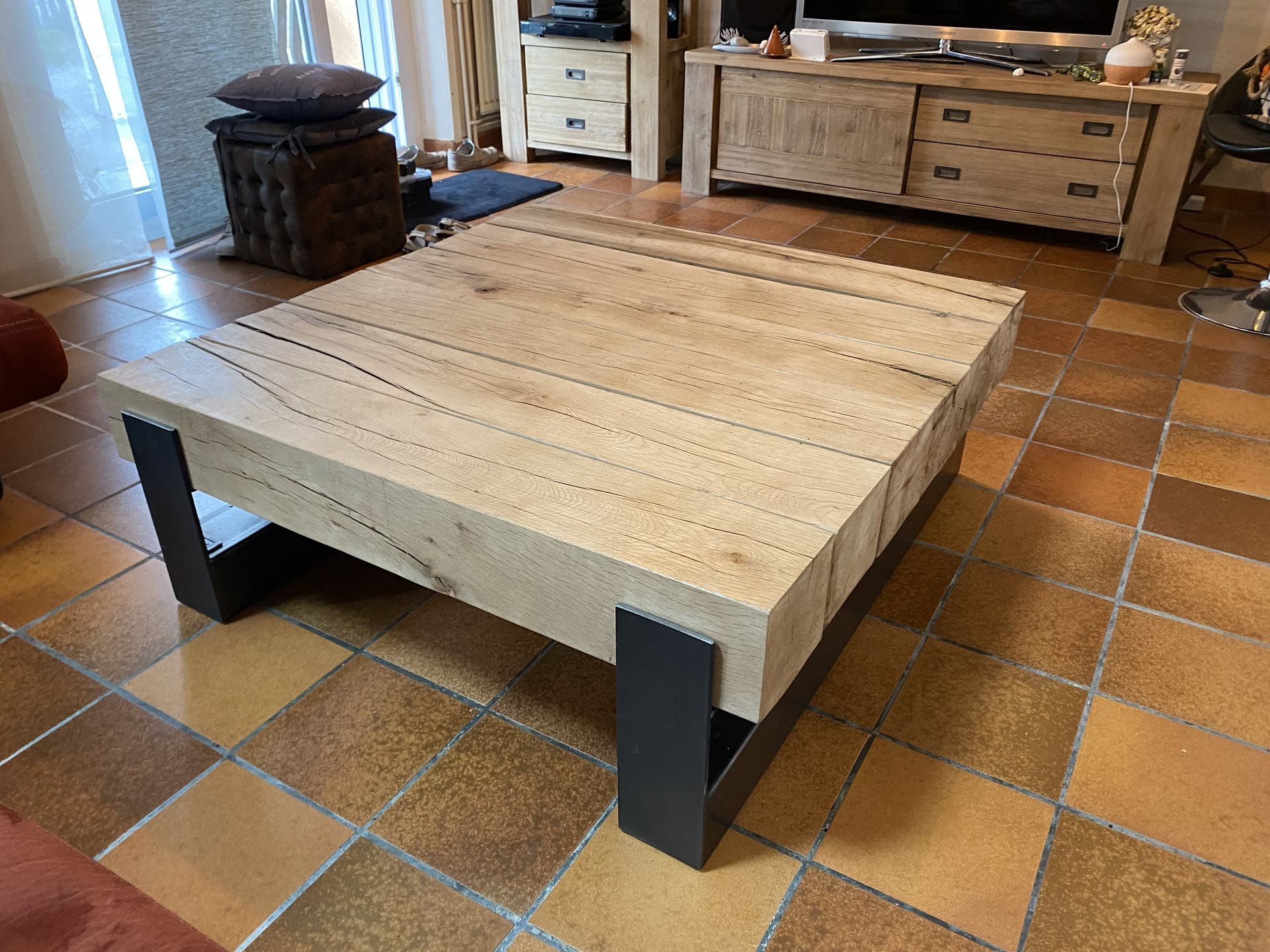 Table apéro poutre